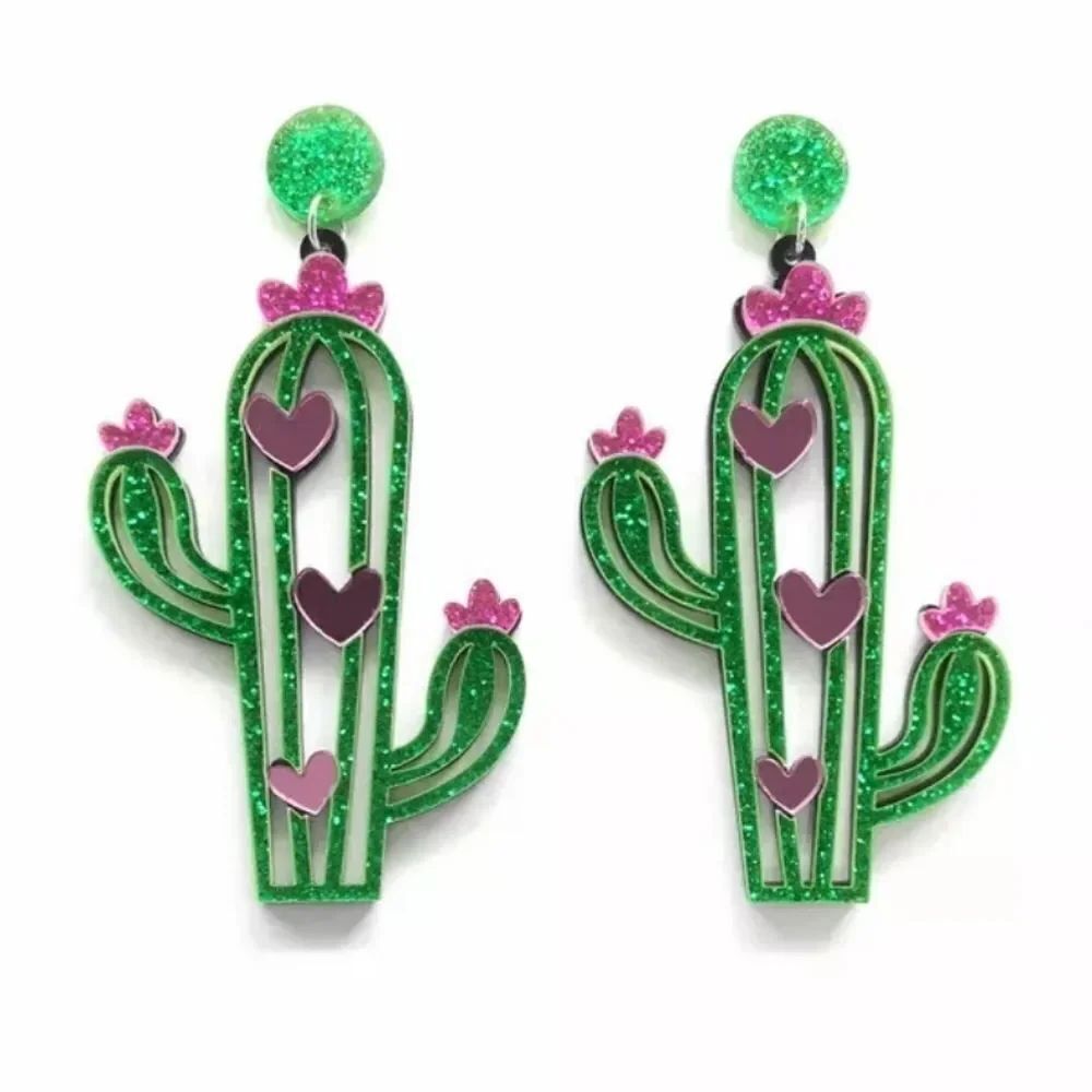 NWOT Acrylic Cactus 🌵 Earrings